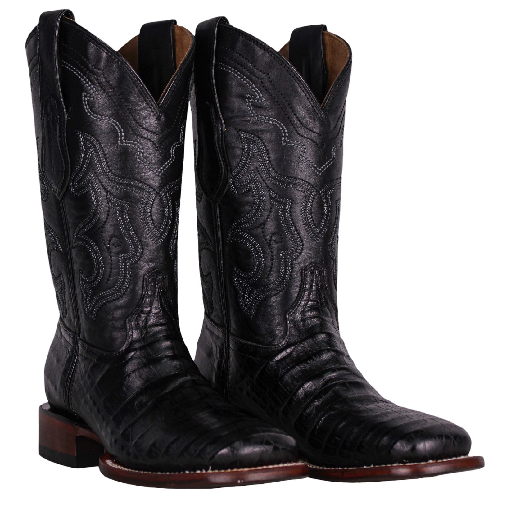Cerrito MN Caiman Square Toe Boot ISB311C Black