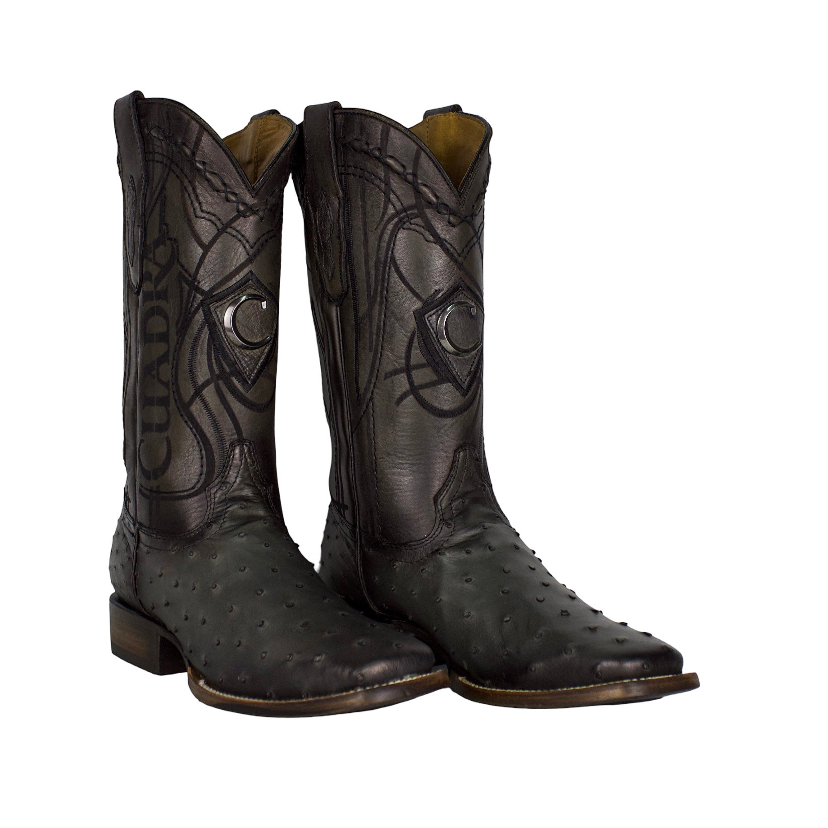 Cuadra MN Ostrich Square Toe Boot 3Z1OA1 Flame Gris