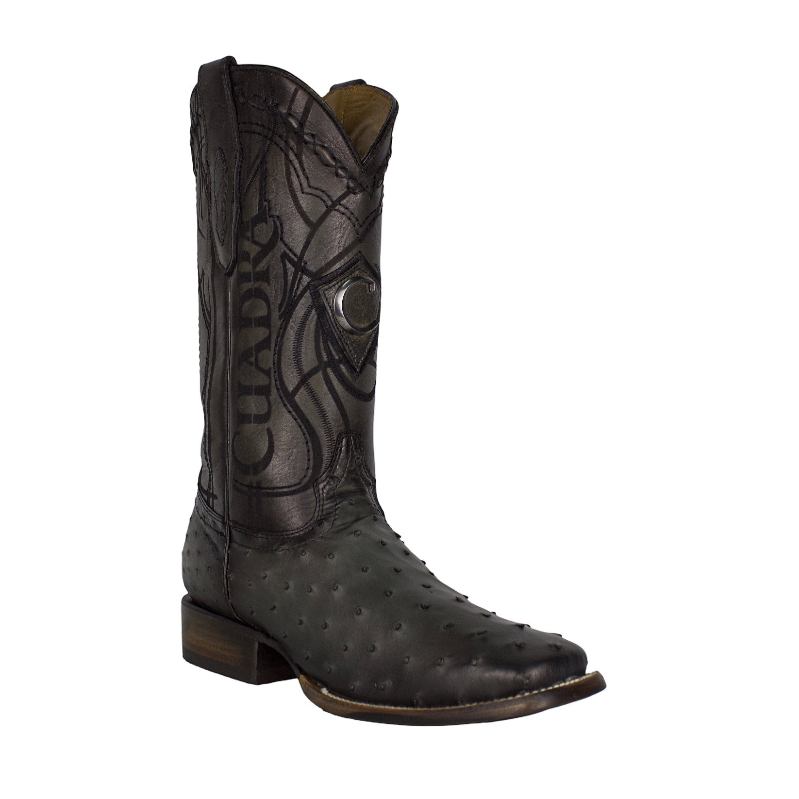 Cuadra MN Ostrich Square Toe Boot 3Z1OA1 Flame Gris