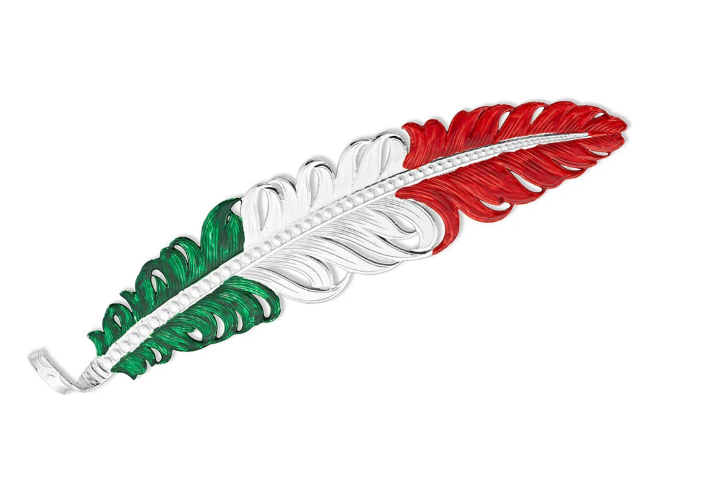 Montana Silversmiths Mexico Flag Hat Feather HF4059MEX