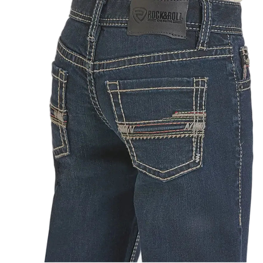 Rock & Roll Kids Tri Color Emb Denim Slim Fit Jean BB1RD02485