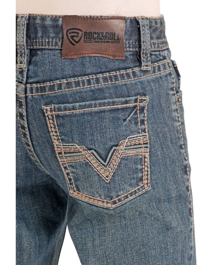 Rock & Roll Kids Dark Vintage Feather Stitch EMB BB1RD09184