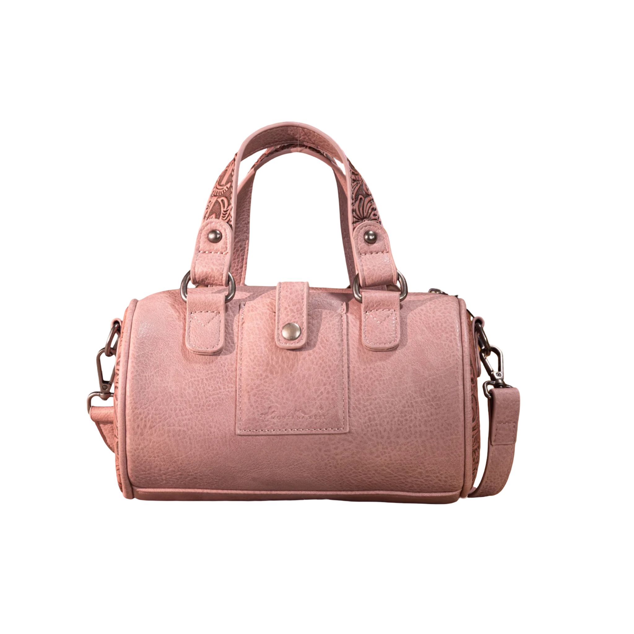 Montana West WMN Western Tooled Buckle Mini Barrel Crossbody Bag MW1338-8802DPK