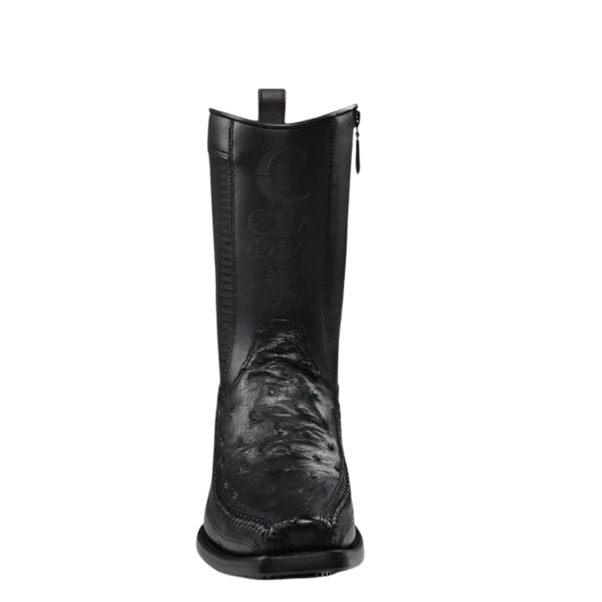 Cuadra MN Ostrich Narrow Square Toe Boot 1J2KA1 Black