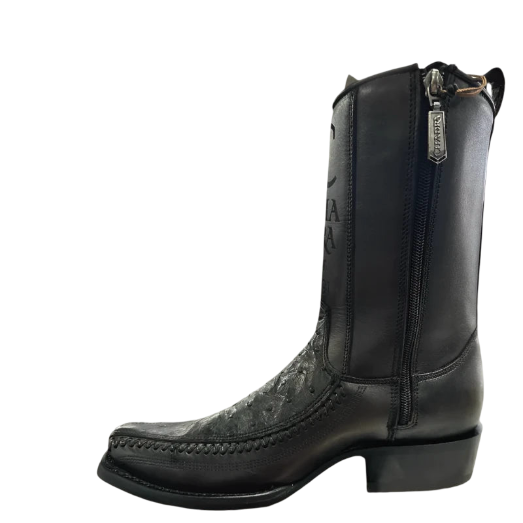 Cuadra MN Ostrich Narrow Square Toe Boot 1J2KA1 Black