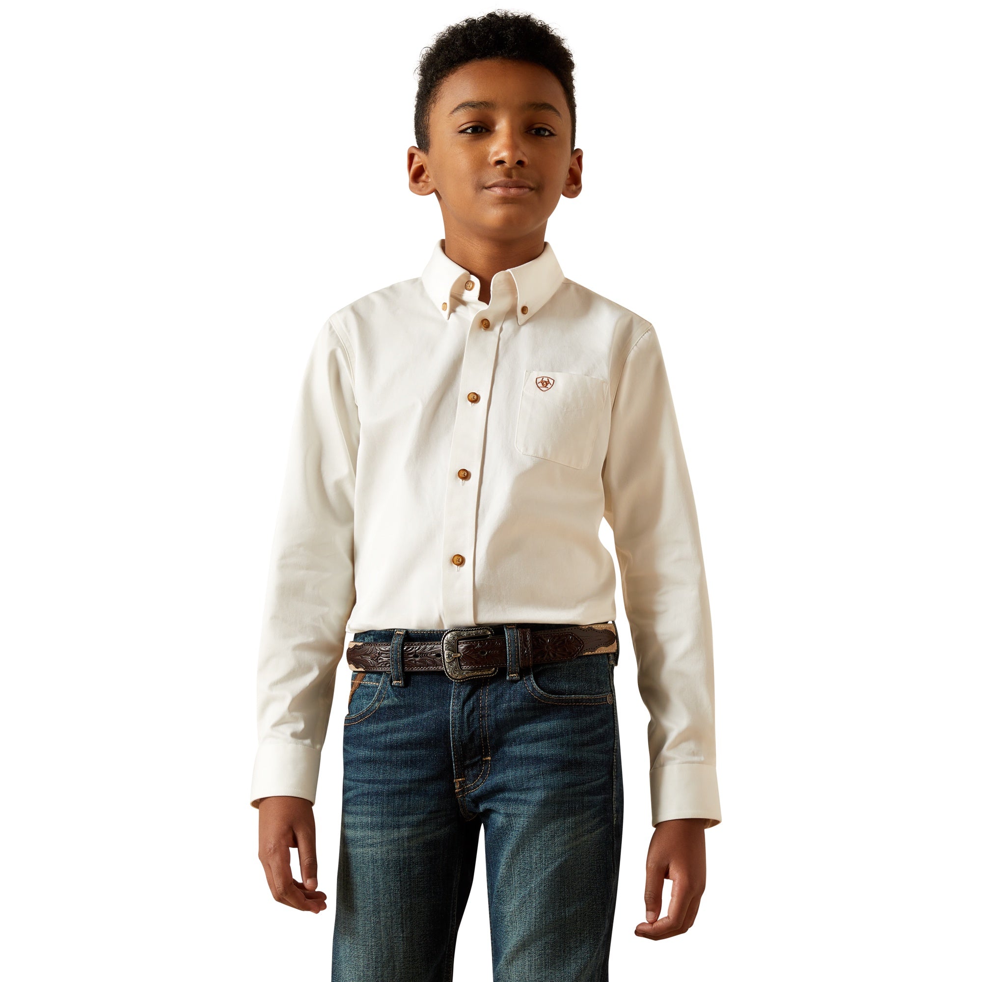 Ariat Boys 10030162 Solid Shirt