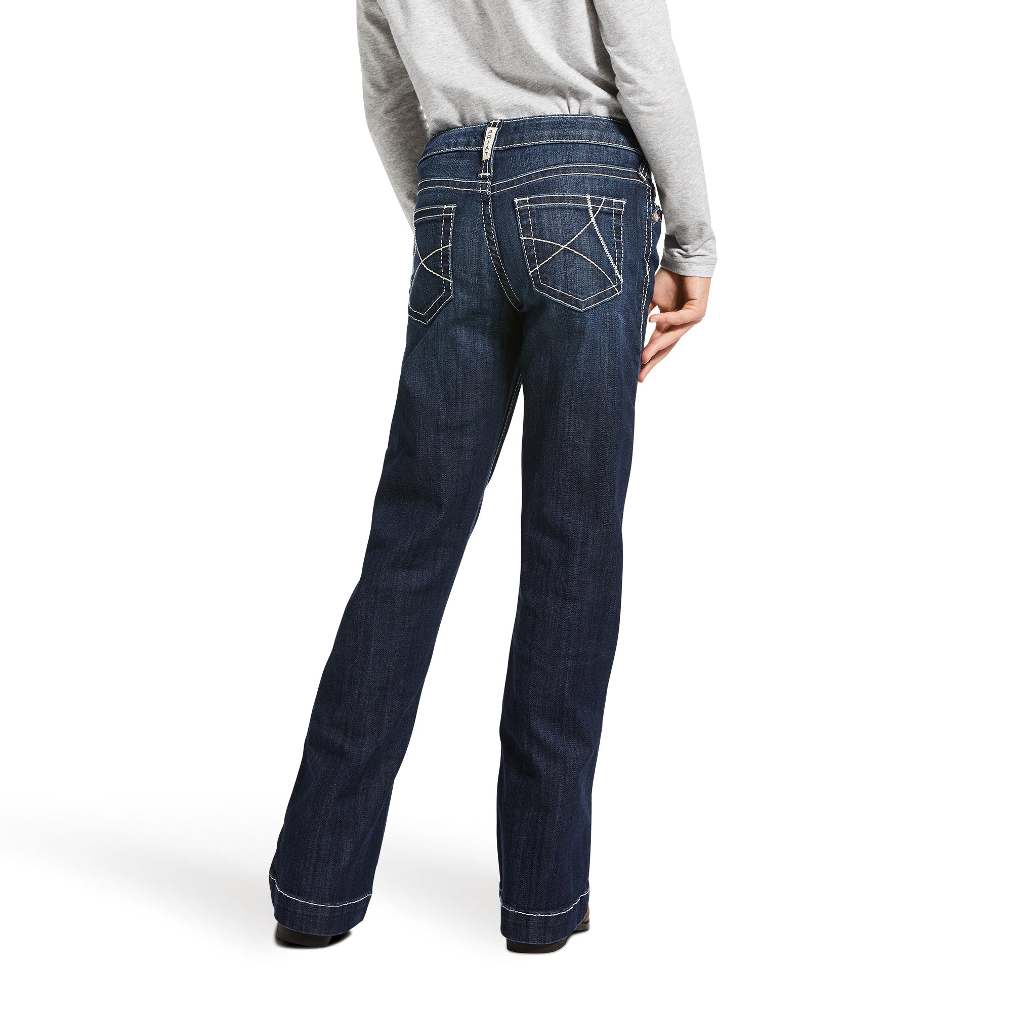 Ariat Girls Trouser Naomi Mid Rise Stretch Ella Wide Leg 10032311 Jean