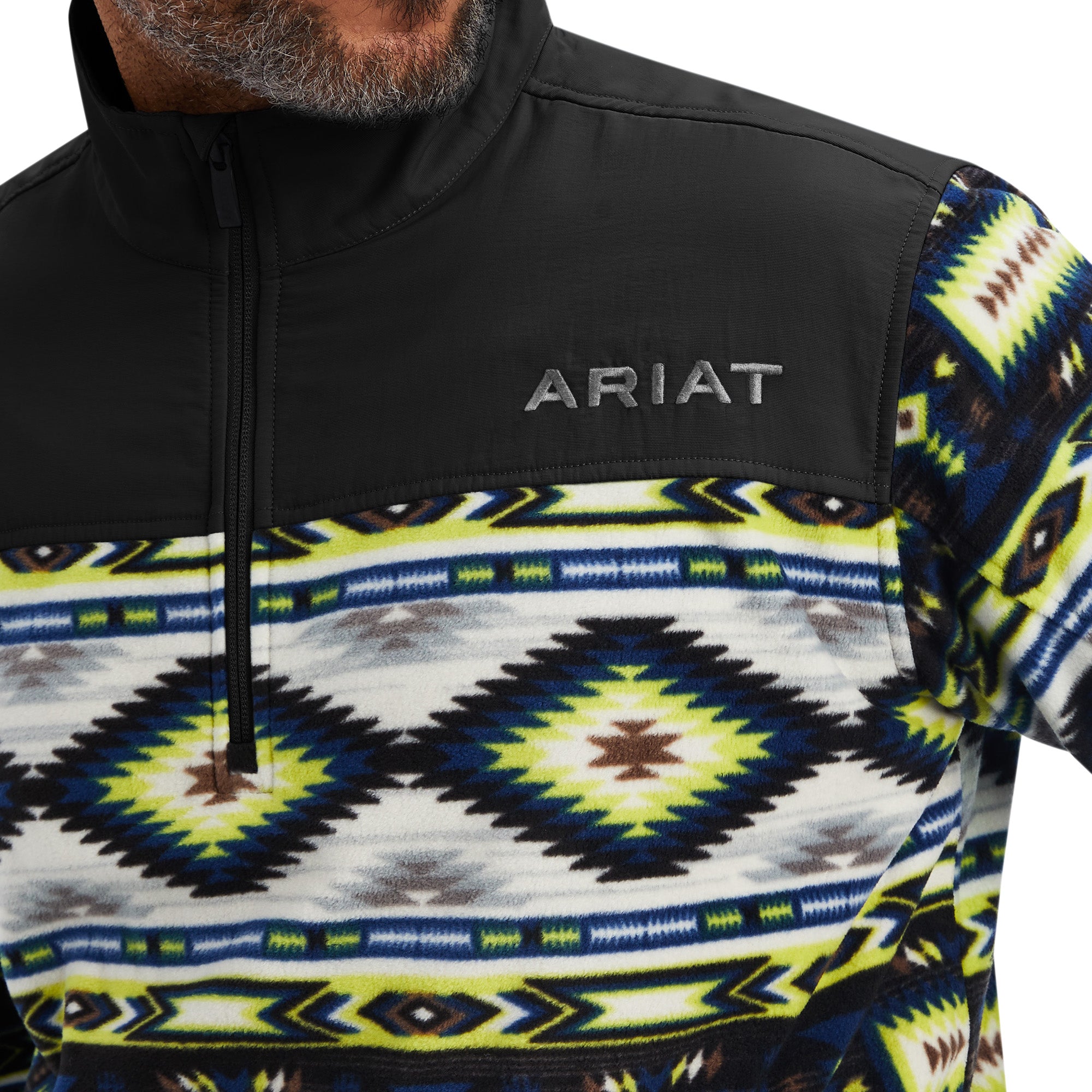 Ariat Men 1/4 Zip Lime Green 10041457 Sweatshirt