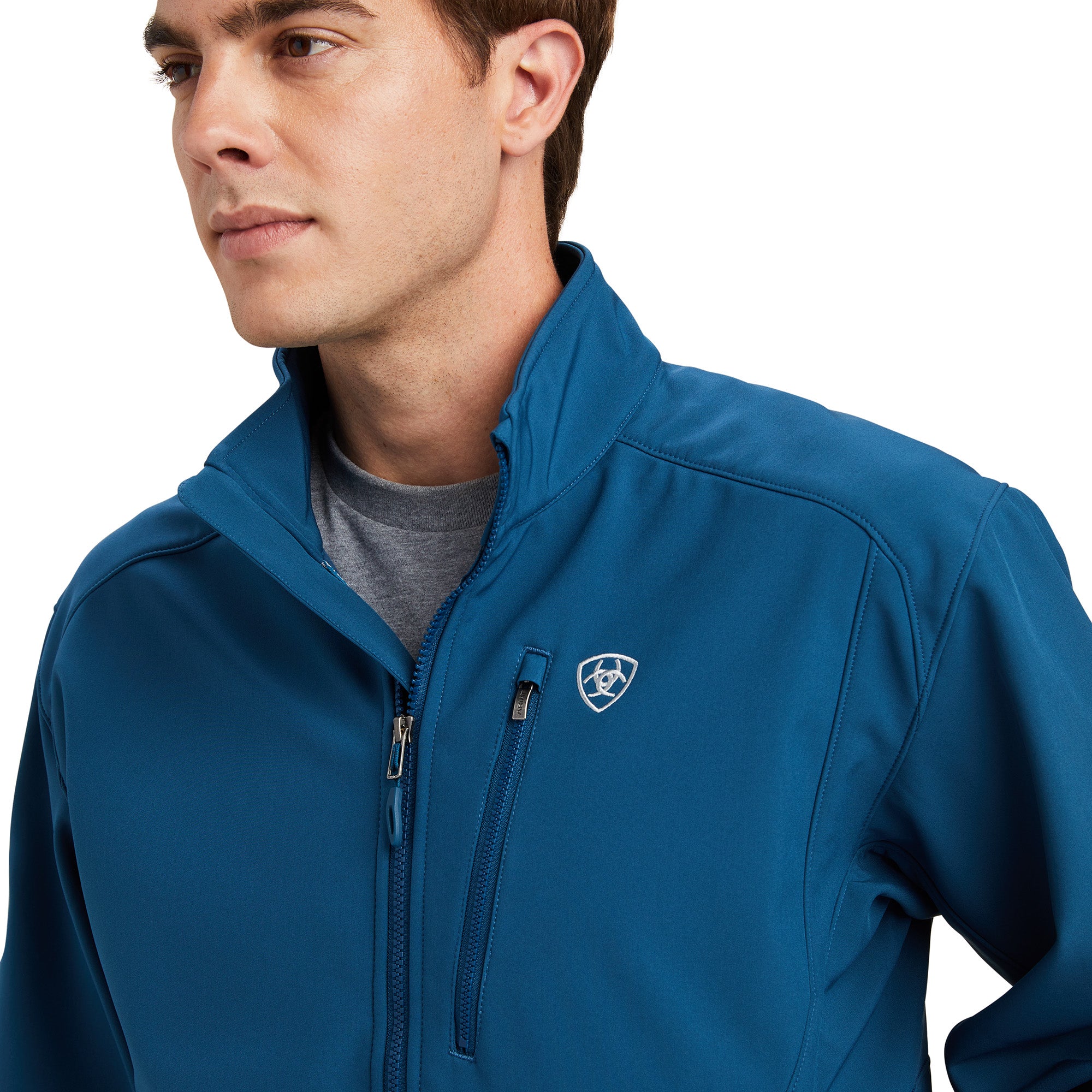 Ariat Men Logo 2.0 Softshell Majolica Blue 10041611 Jacket