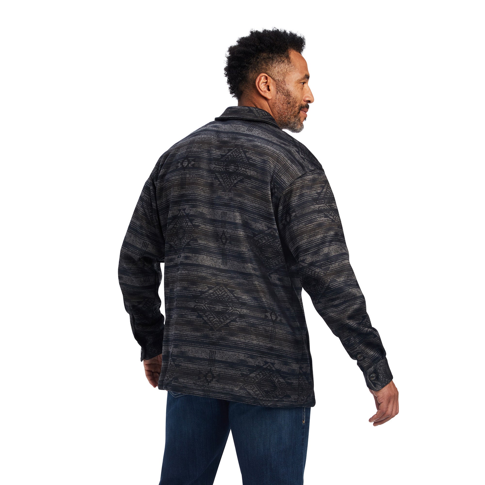 Ariat Men Black Caldwell Printed Shirt 10041734 Jacket