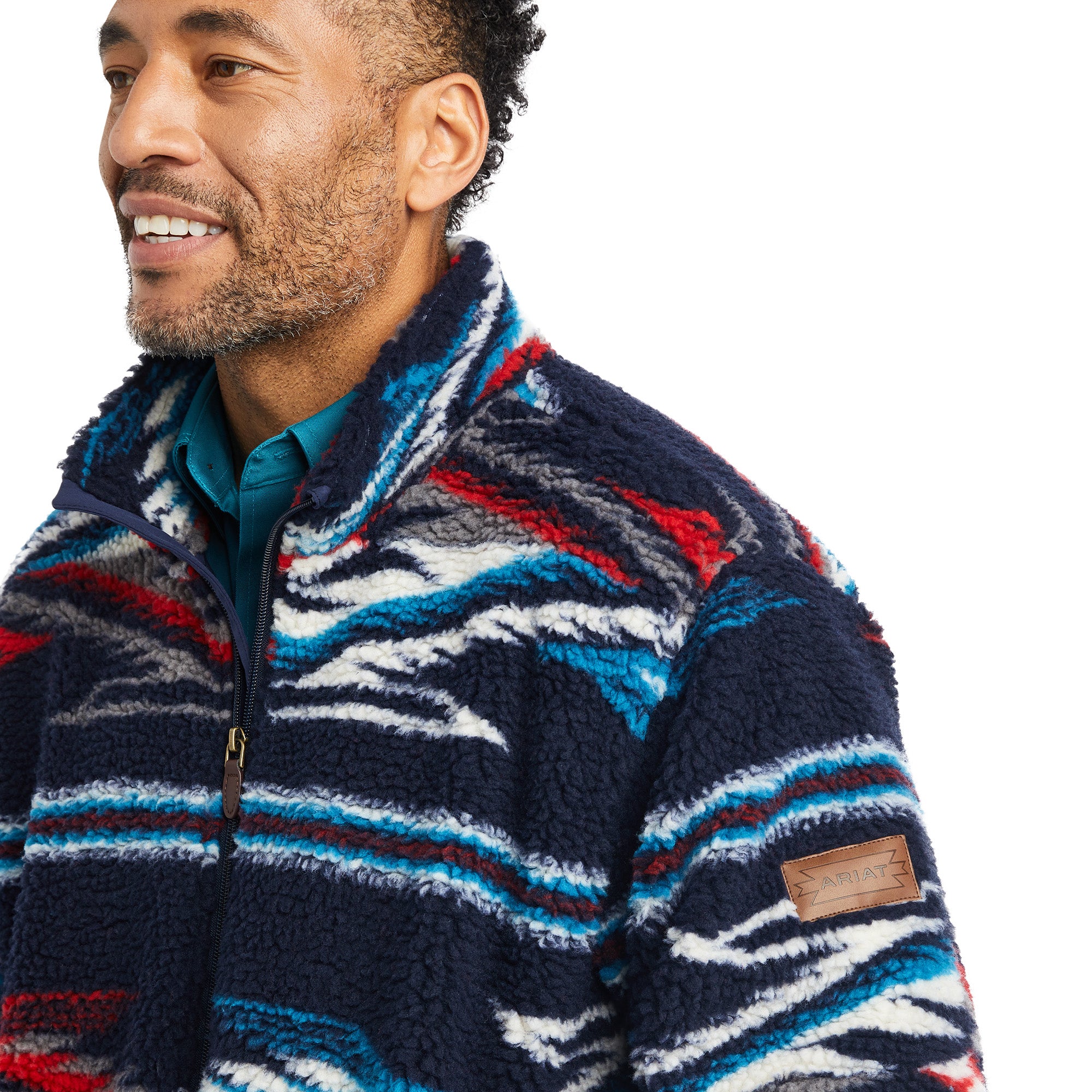 Ariat Men Fleece Chimayo New Mexico Navy 10042186 Jacket