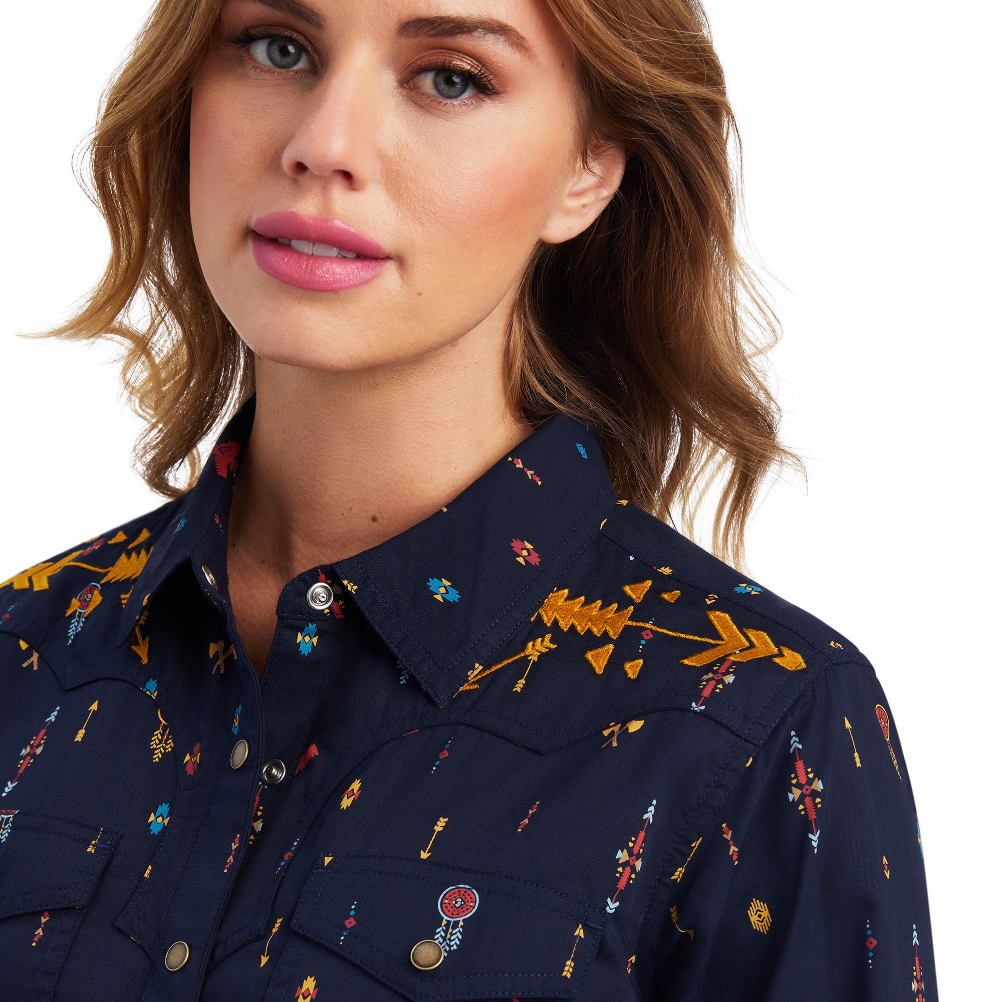 Ariat Women Navy Multi Print Shirt 10041677