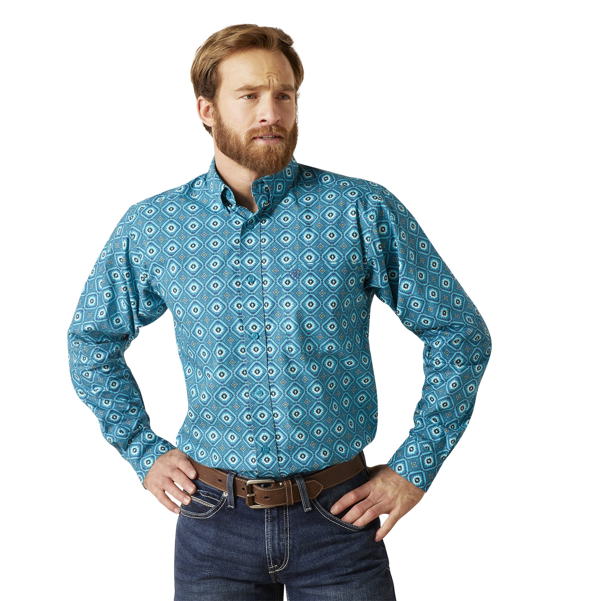 Ariat MN Lanai Turquoise Shirt 10046194
