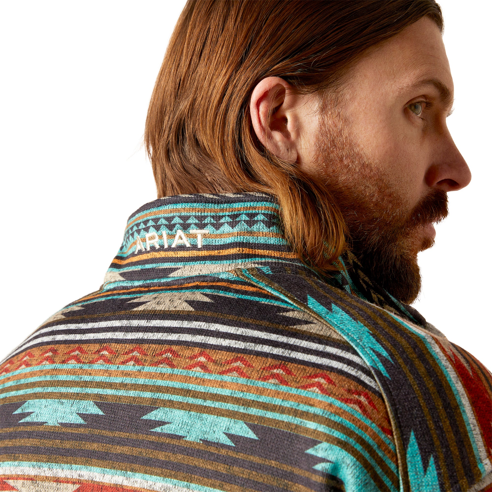 Ariat Men Caldwell 1/4 Zip BIscay Bay Serape 10046668 Sweater