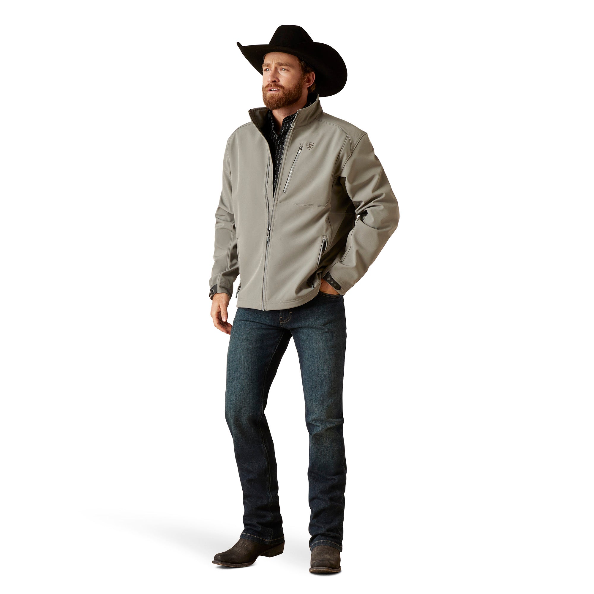 Ariat Men Logo 2.0 Jetty Grey Softshell 10046729 Jacket