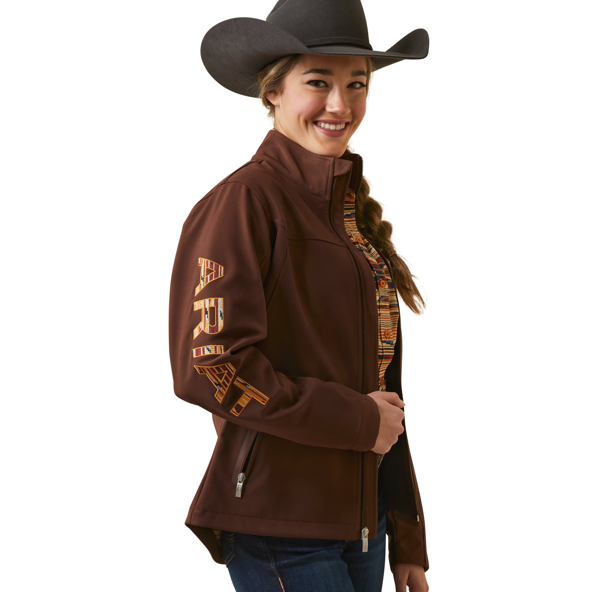 Ariat Women Softshell Shaved Chocolate Chimayo 10046017 Jacket