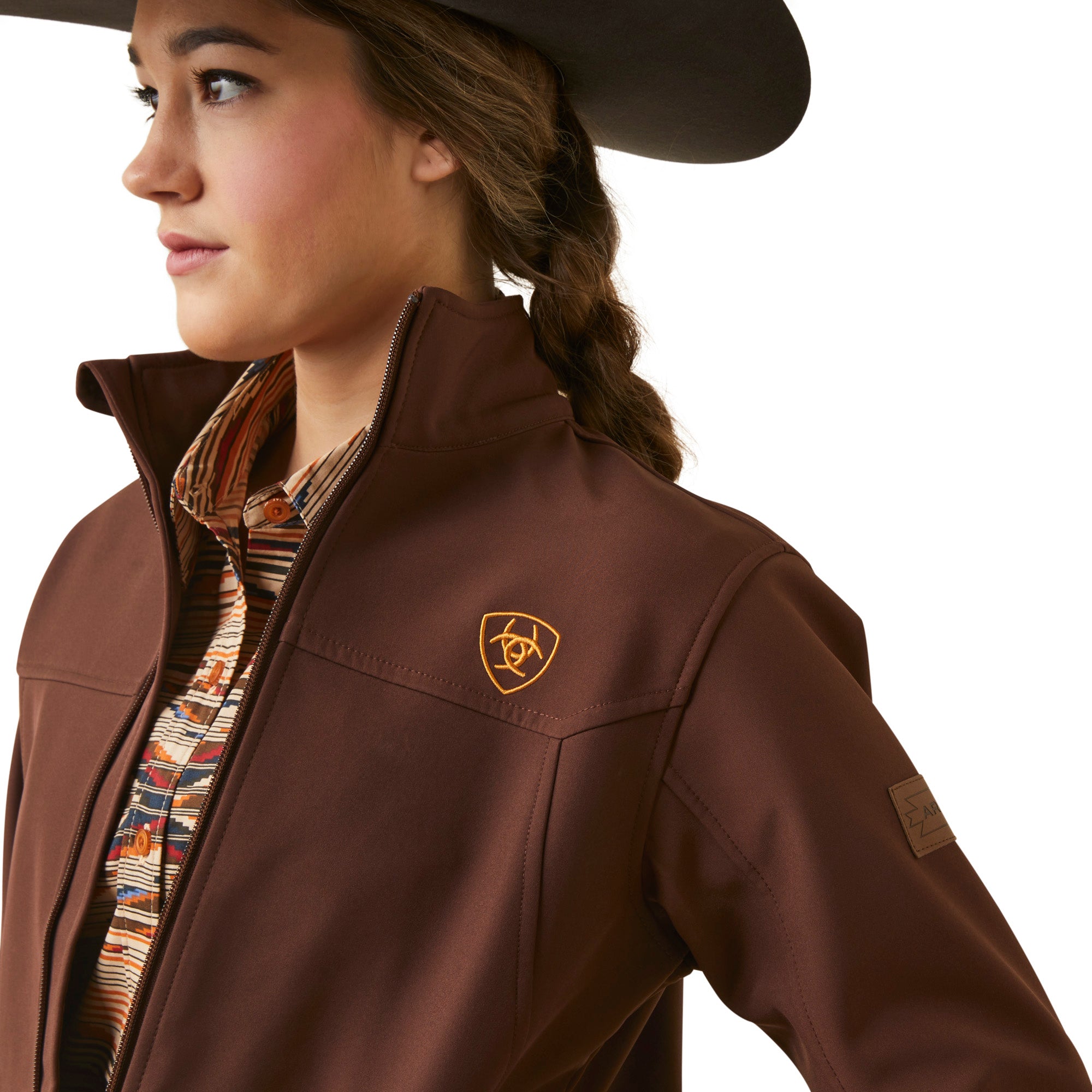 Ariat Women Softshell Shaved Chocolate Chimayo 10046017 Jacket