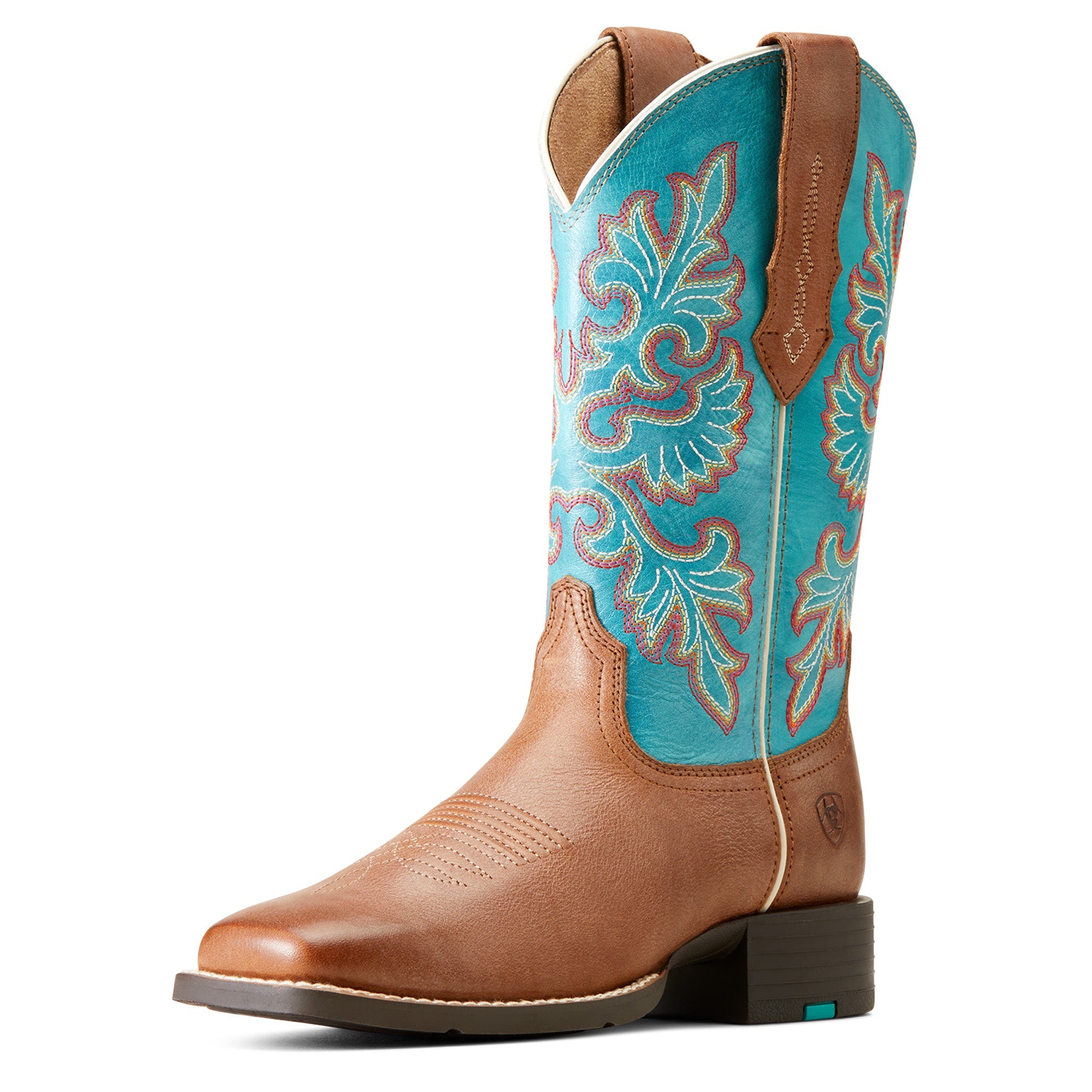 Ariat WMN Round Up Wide Square Toe StretchFit Western Boot 10047038