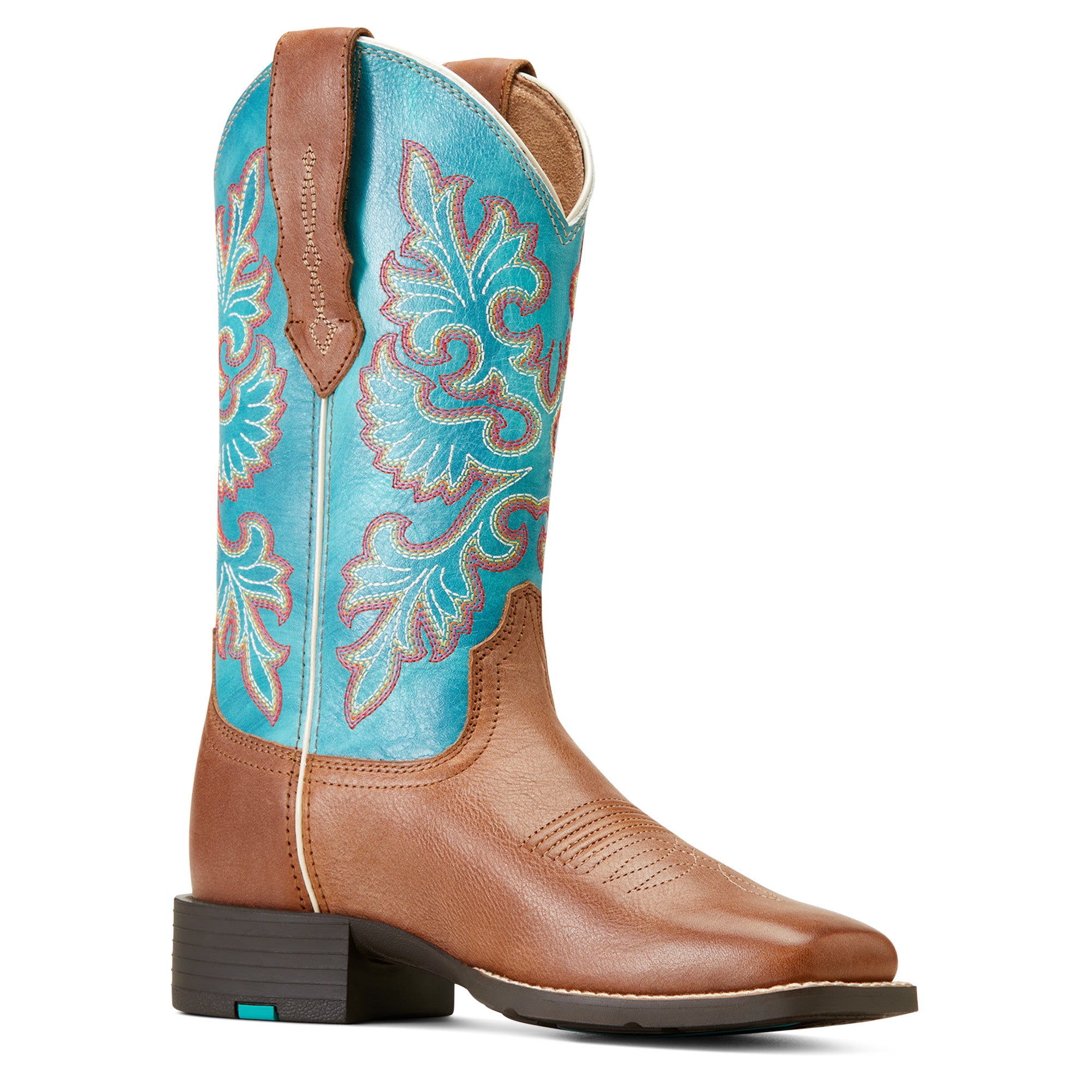 Ariat WMN Round Up Wide Square Toe StretchFit Western Boot 10047038
