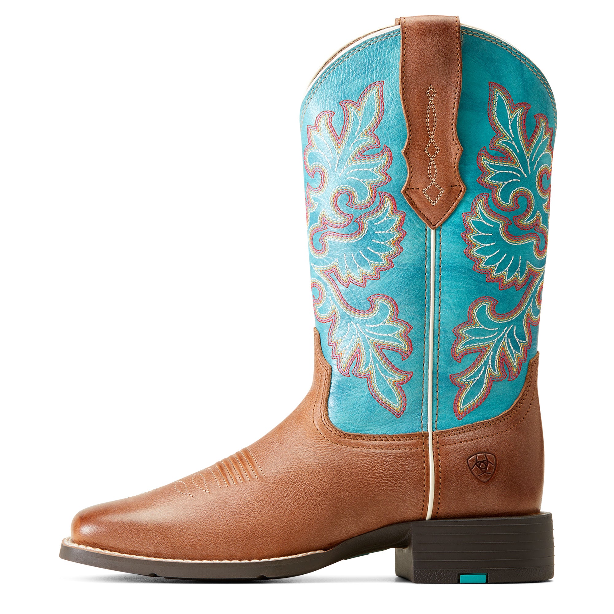 Ariat WMN Round Up Wide Square Toe StretchFit Western Boot 10047038