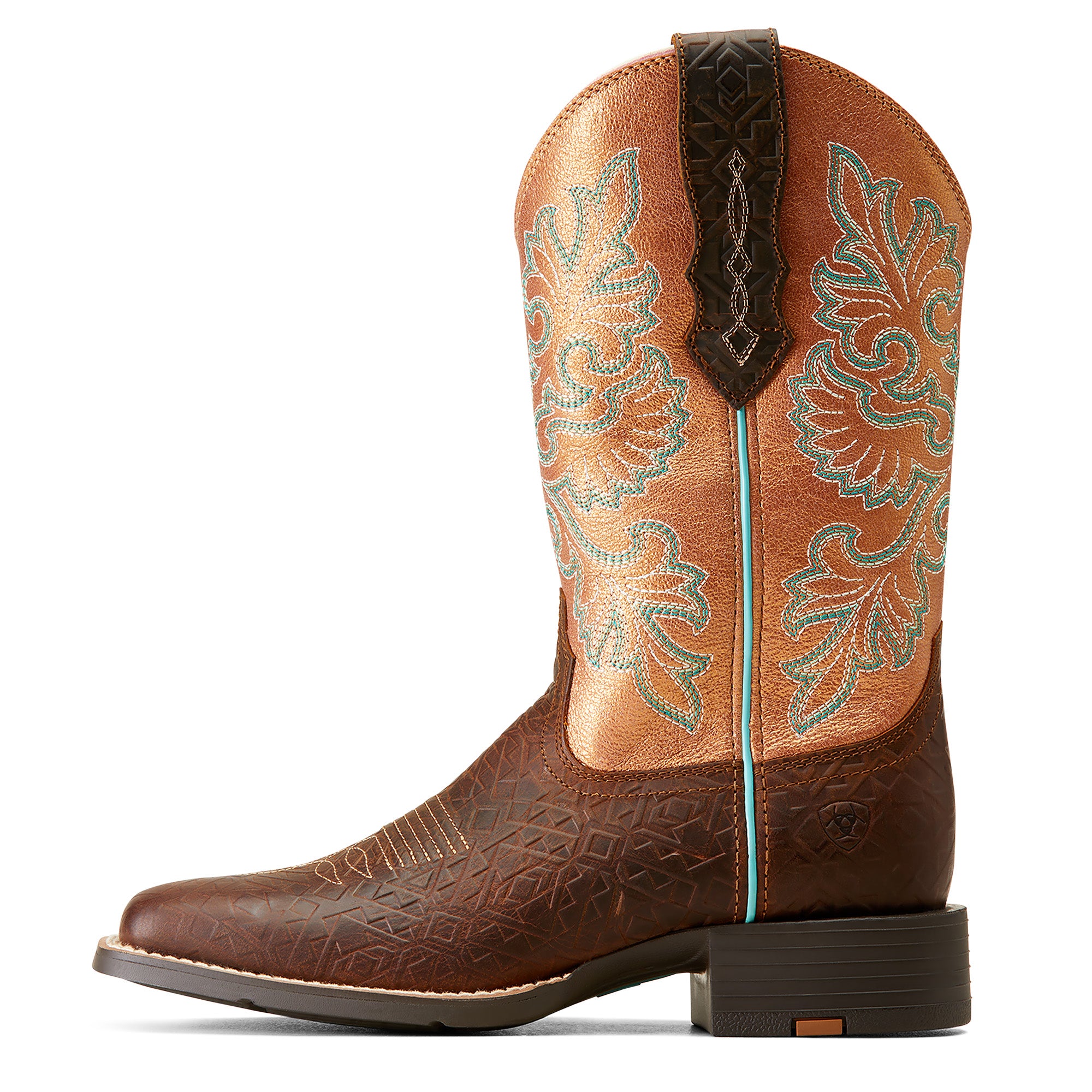Ariat WMN Round Up Wide Square Toe StretchFit Western Boot 10047039