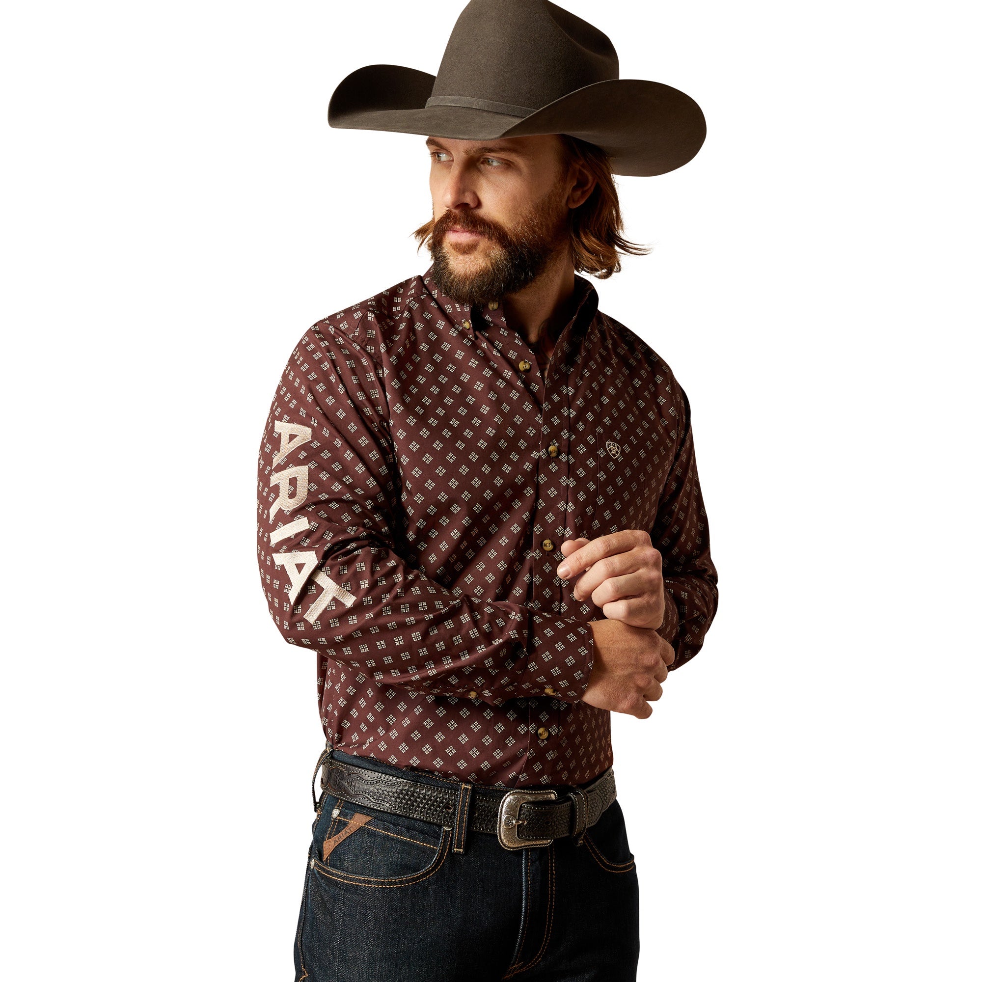 Ariat MN Team Koen FTD Brown/Tan Shirt 10052628