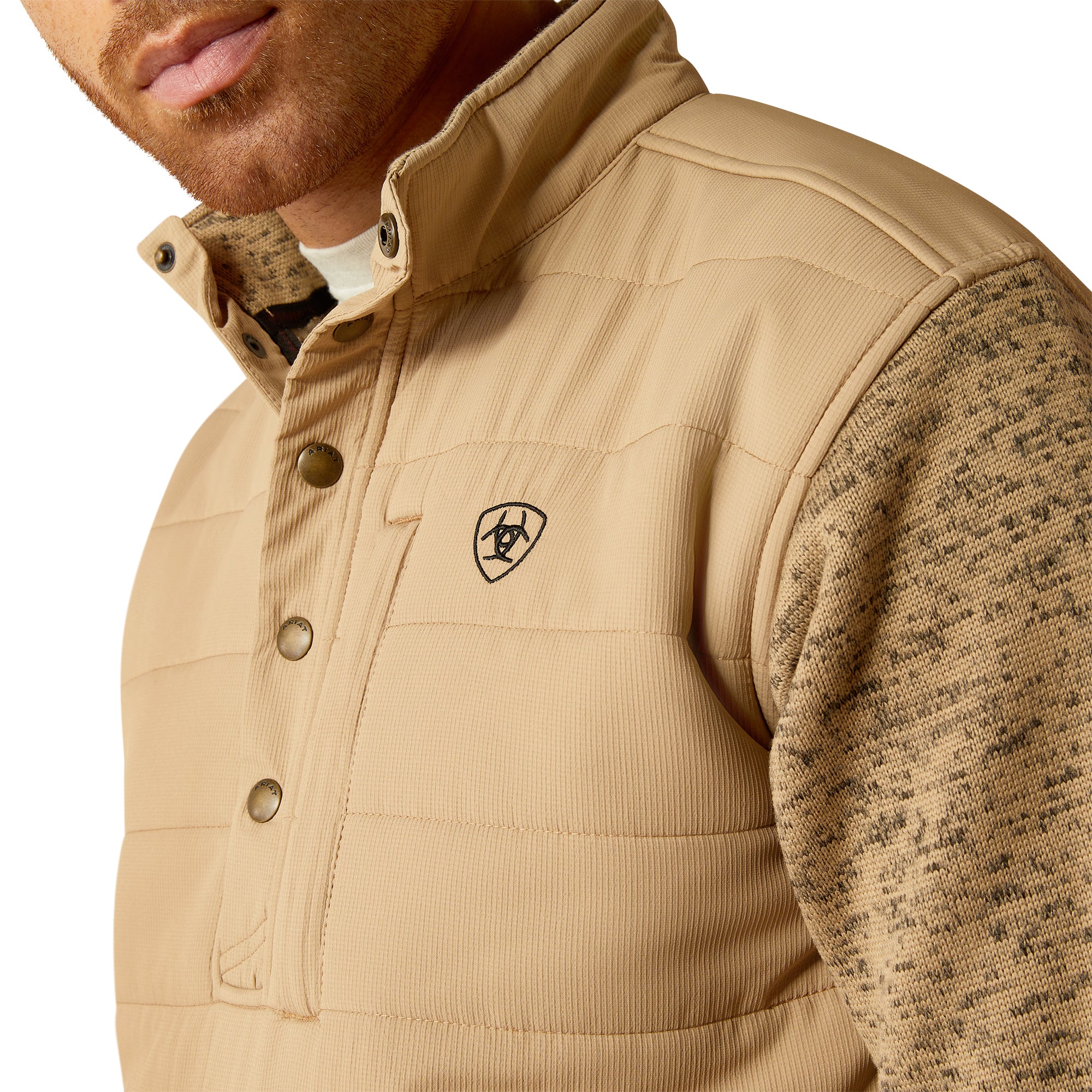 Ariat Men Reinforced Snap Chinchilla 10052779 Sweater