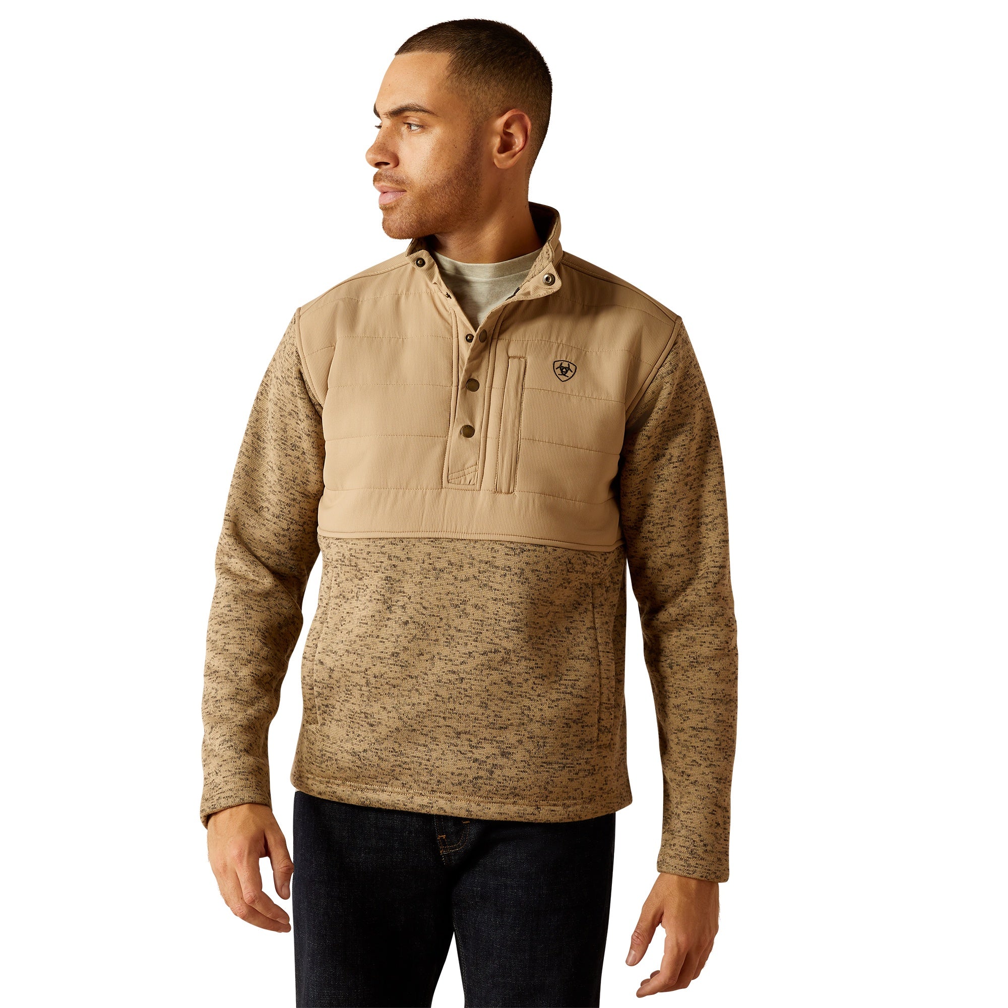Ariat Men Reinforced Snap Chinchilla 10052779 Sweater