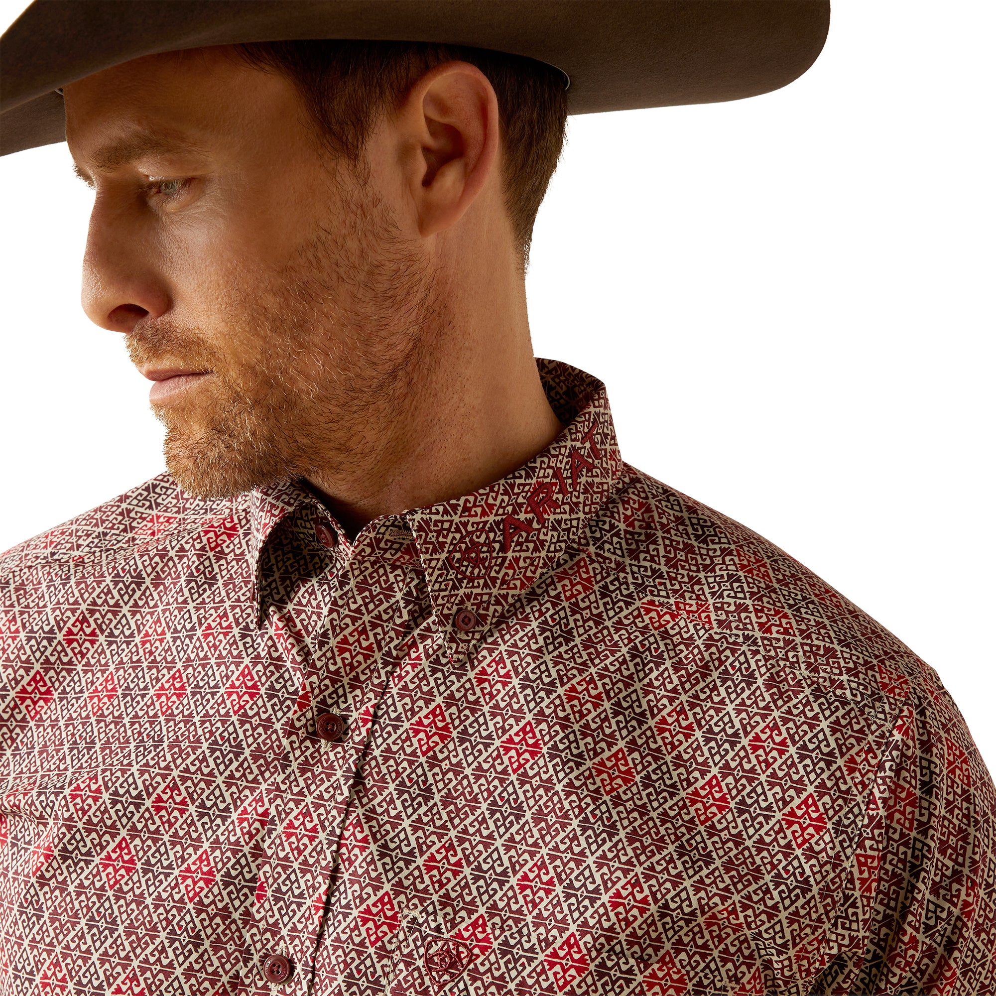 Ariat MN Team Omega Red/Burgundy Shirt 10054053