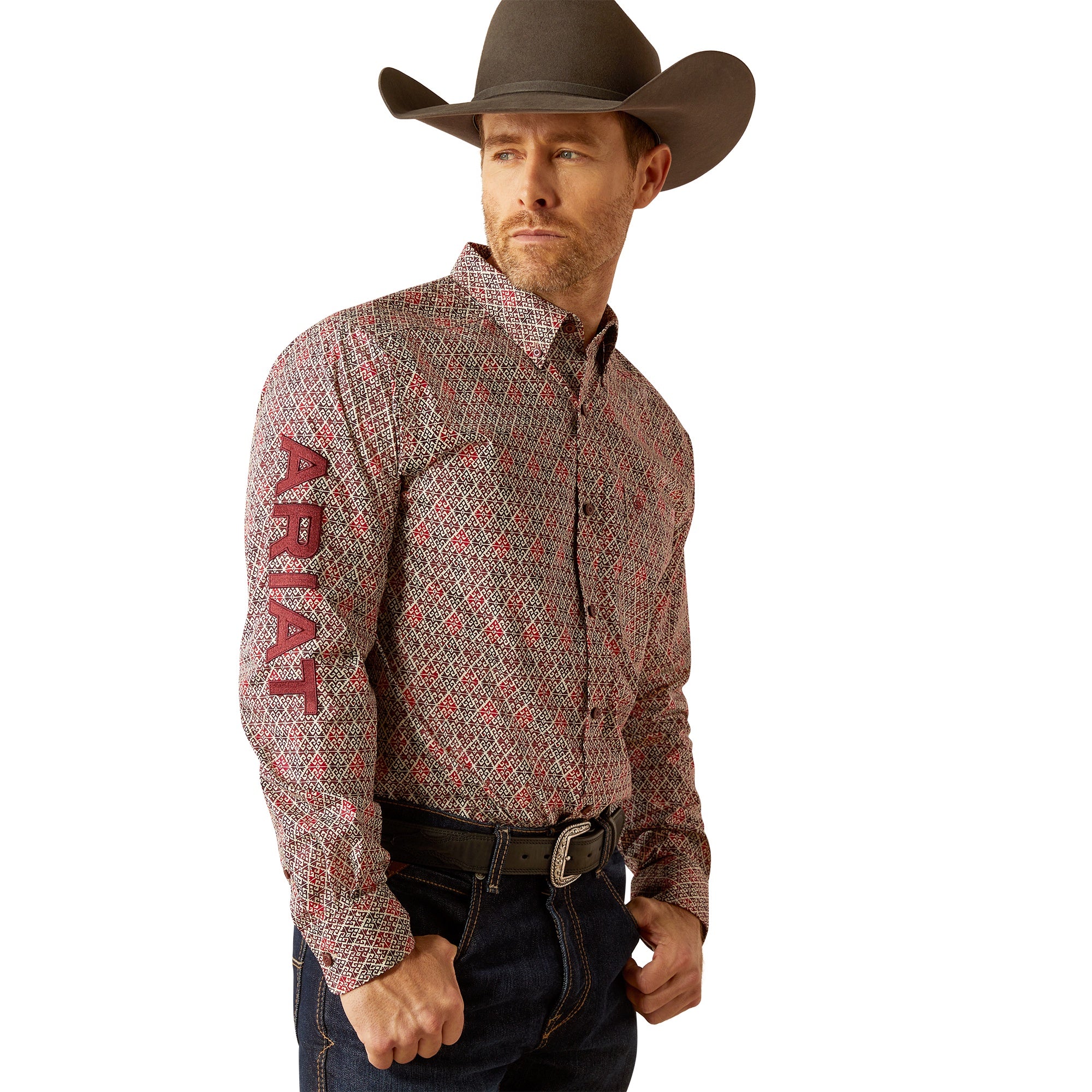 Ariat MN Team Omega Red/Burgundy Shirt 10054053