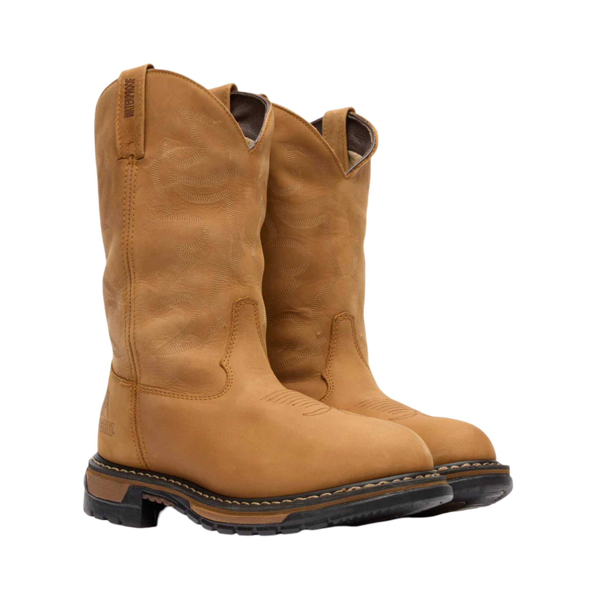 Rocky Men Original Ride Branson Roper Waterproof Western Boots FQ0002733