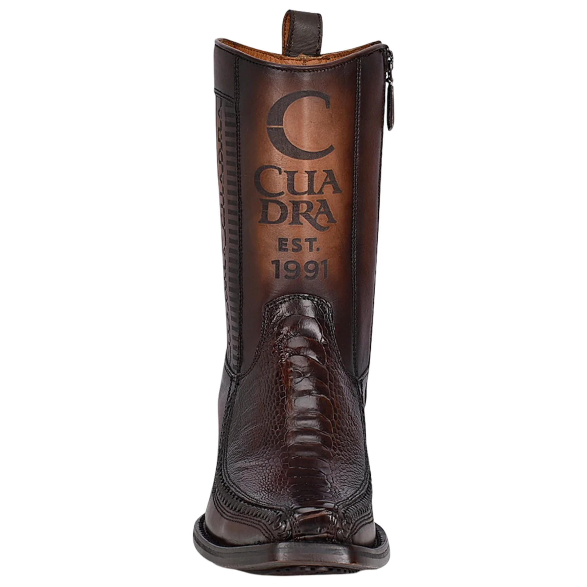 Cuadra MN Ostrich Leg Narrow Square Toe Boot 1J2KPT Brown