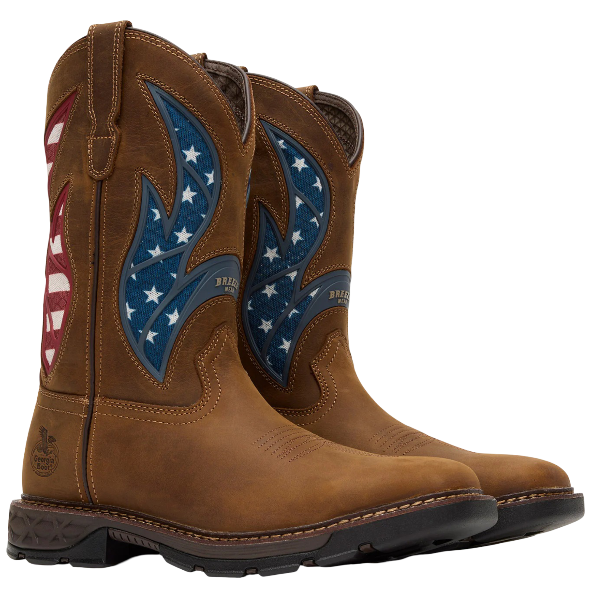Georgia Boot MN Carbo-Tec FLX 11" Patriotic Pull-On Work Boot GB00721