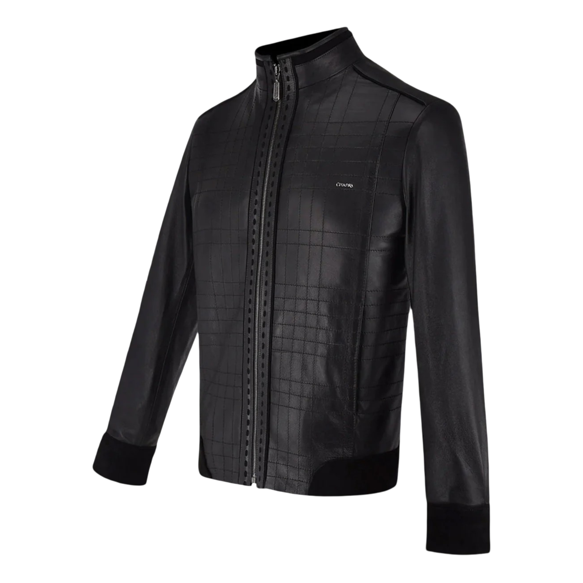 Cuadra Men Manaderin Neck Jacket H293BOA Black