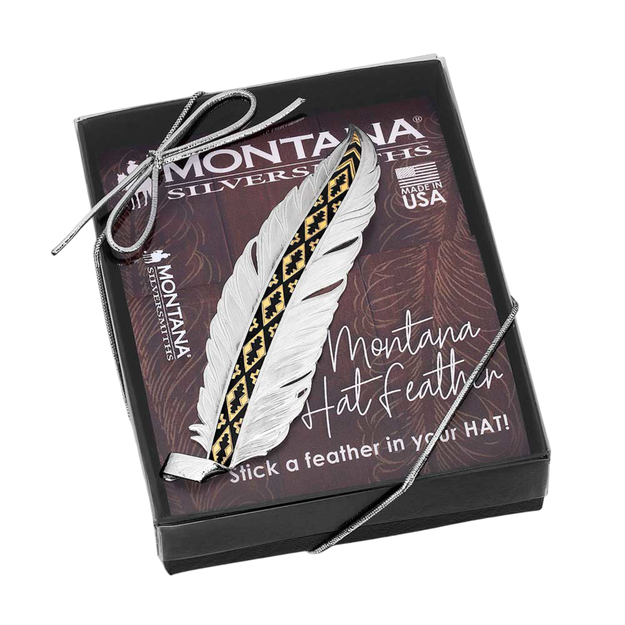 Montana Silversmiths Montana Silversmiths Trust and Honor Hat Feather Hf5761