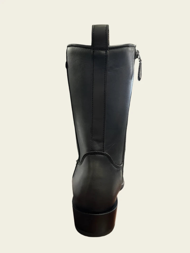 Cuadra MN Ostrich Narrow Square Toe Boot 1J2KA1 Black