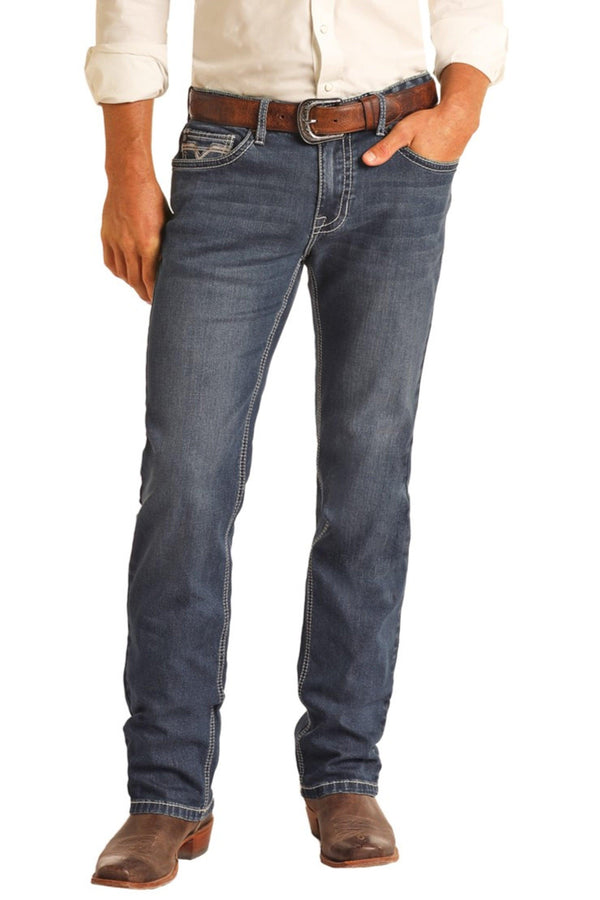 Rock & Roll Men Revolver Slim Straight Leg Jeans RRMD1RR1GZ