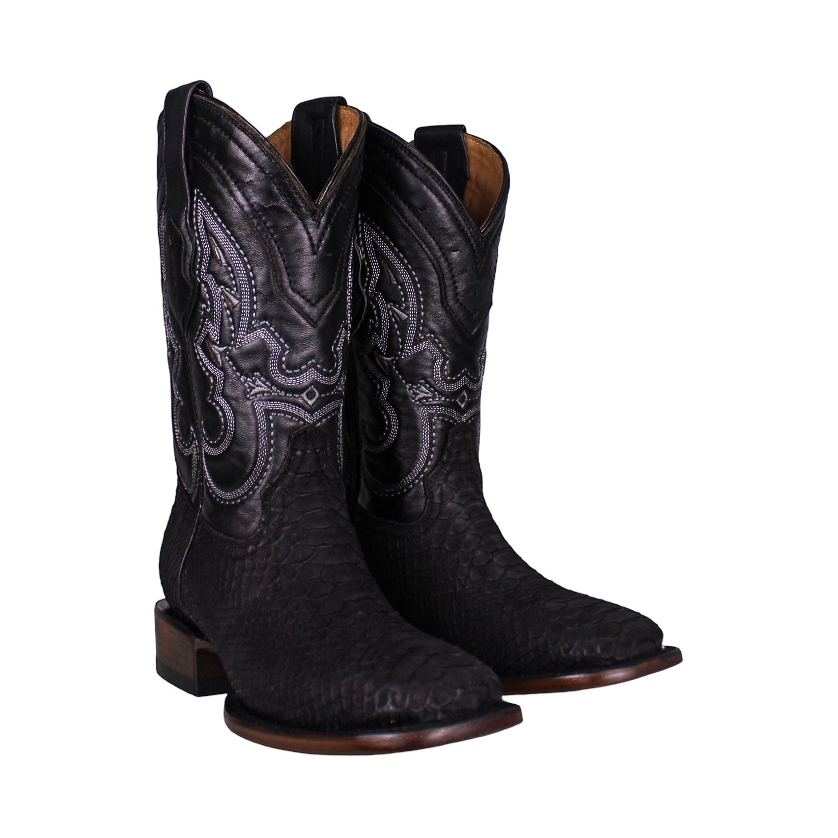 Cerrito MN Python Square Toe Boot ISB227C Black