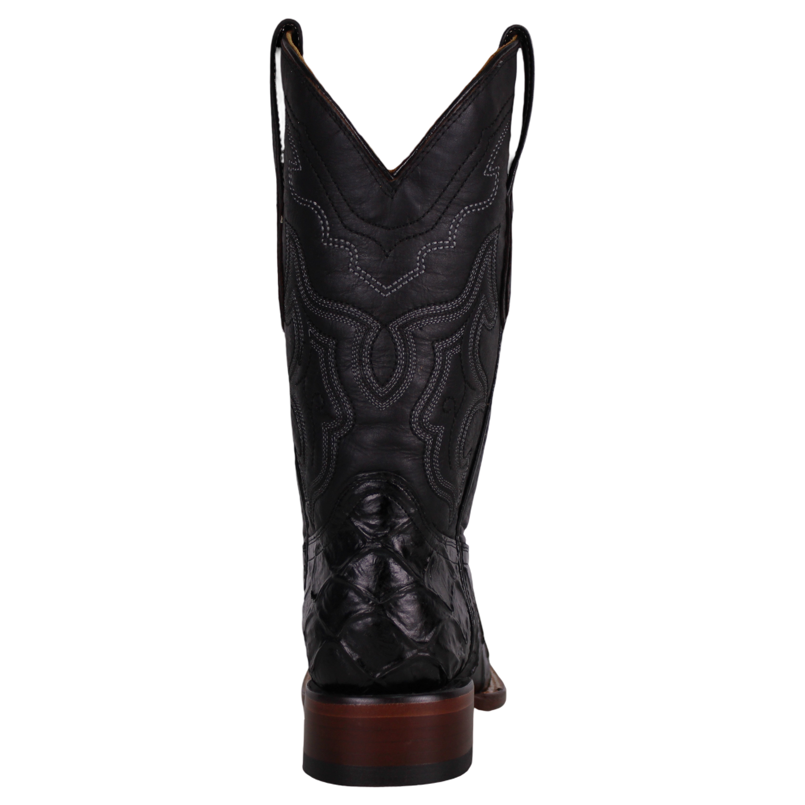 Cerrito MN Print Pirarucu Square Toe Boot ISB309C Black