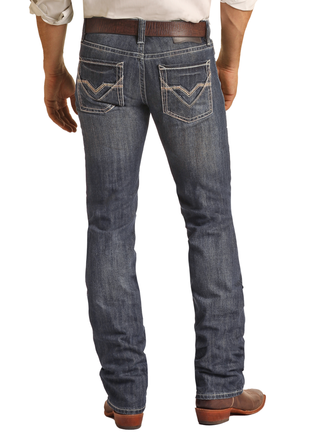 Rock & Roll Men Pistol Stackable Bootcut Jeans MSP1763