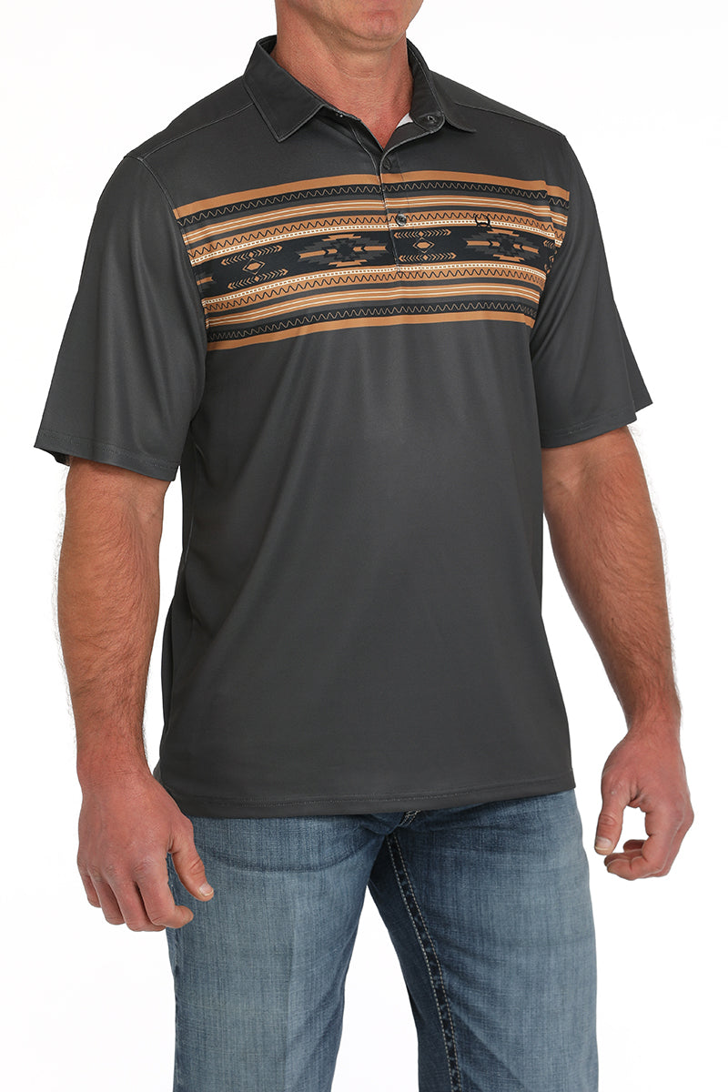 Cinch Men Athletic Aztec Polo Shirt MTk1863041