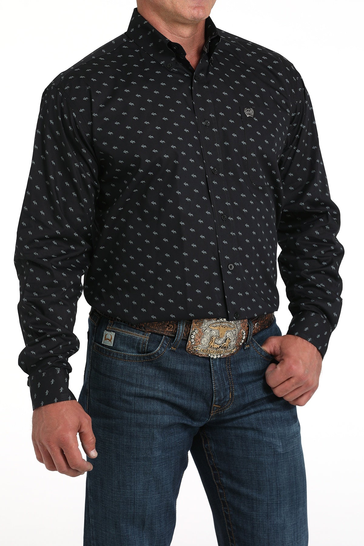 Cinch Men Printed LS Tee MTW1105988