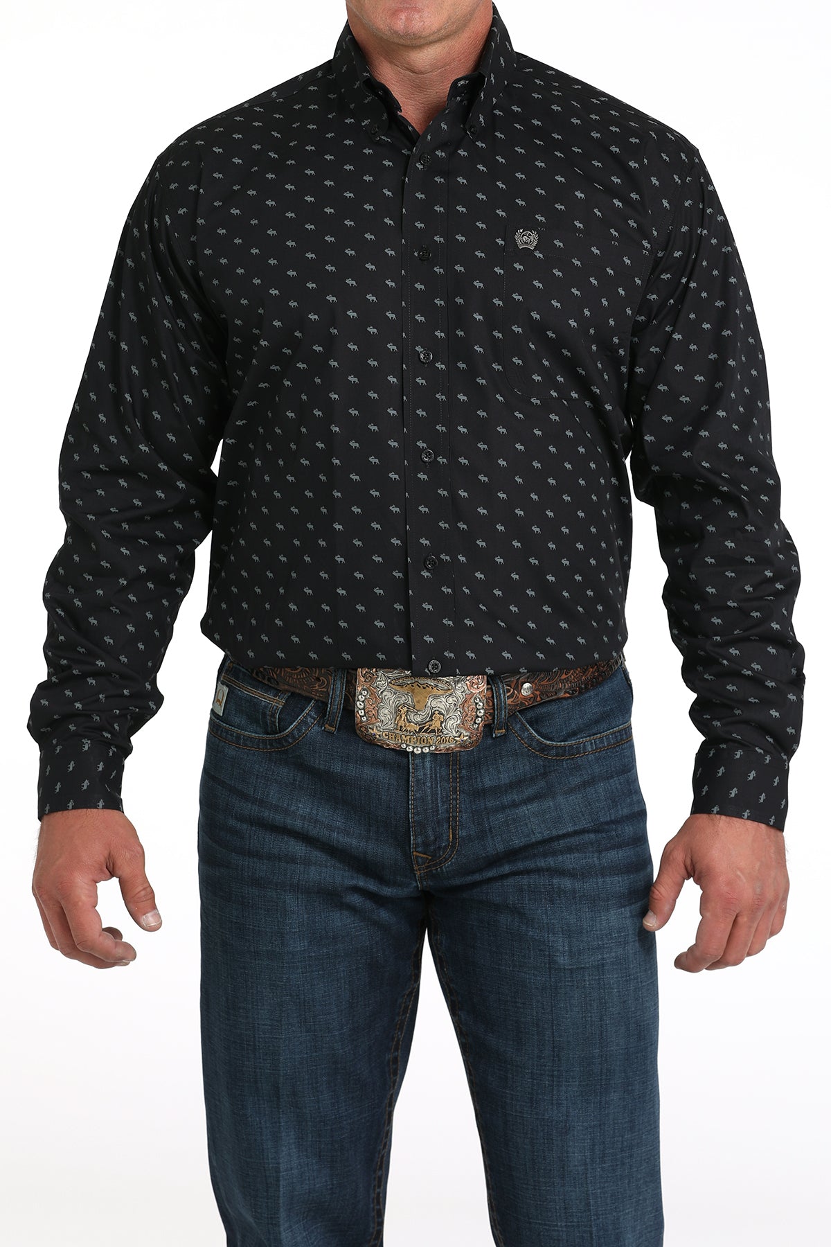 Cinch Men Printed LS Tee MTW1105988