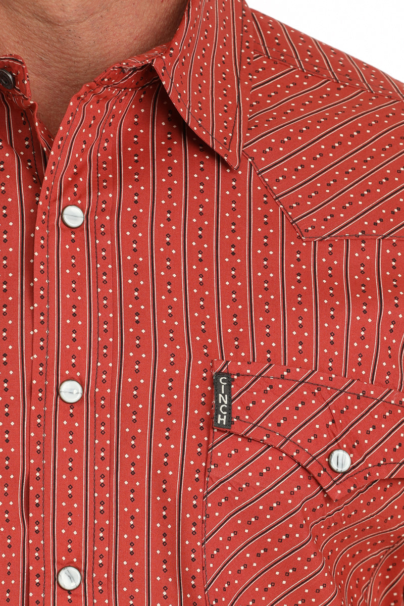 Cinch MN Modern Fit Geo Print Snap Western Shirt MTW1303084