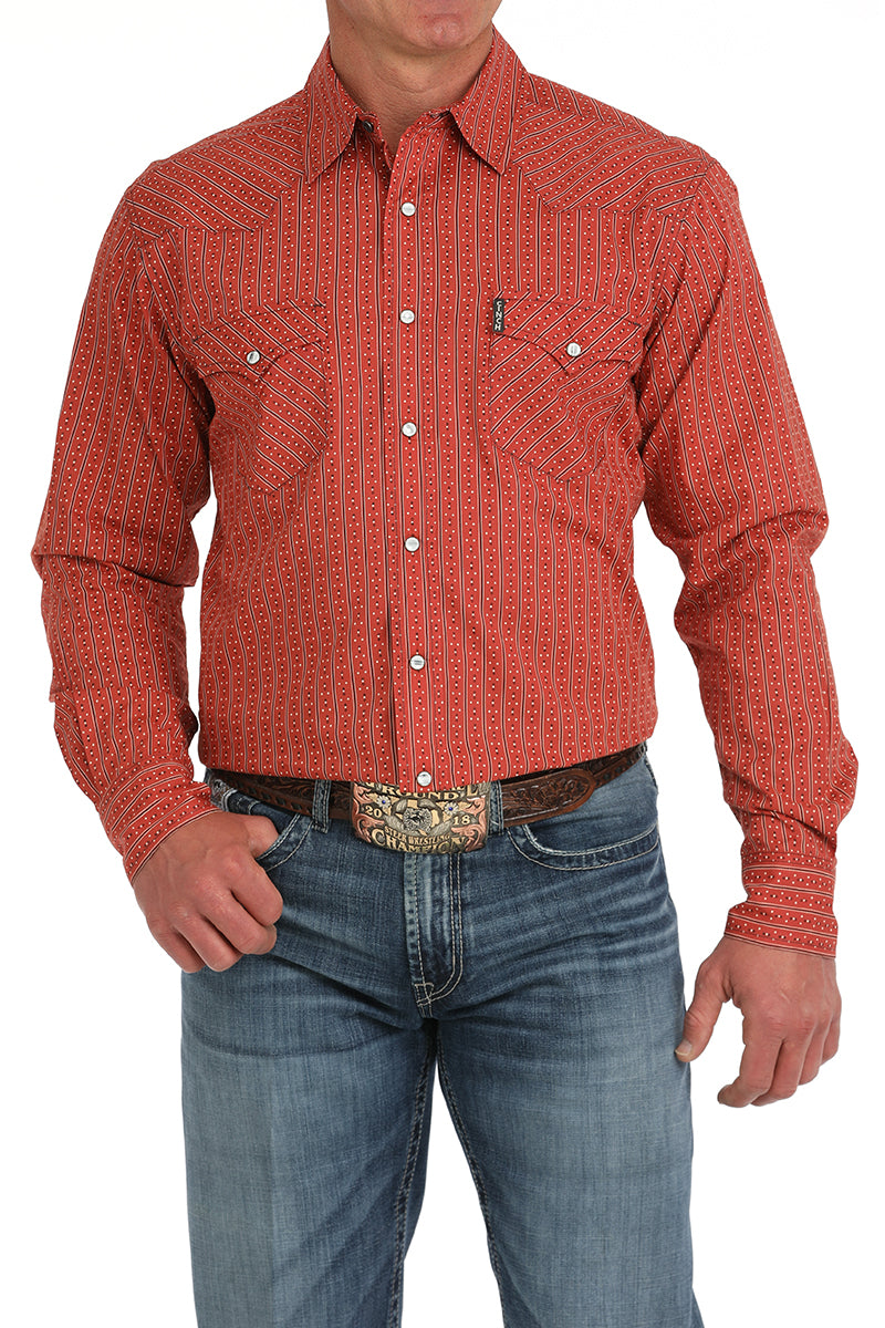Cinch MN Modern Fit Geo Print Snap Western Shirt MTW1303084