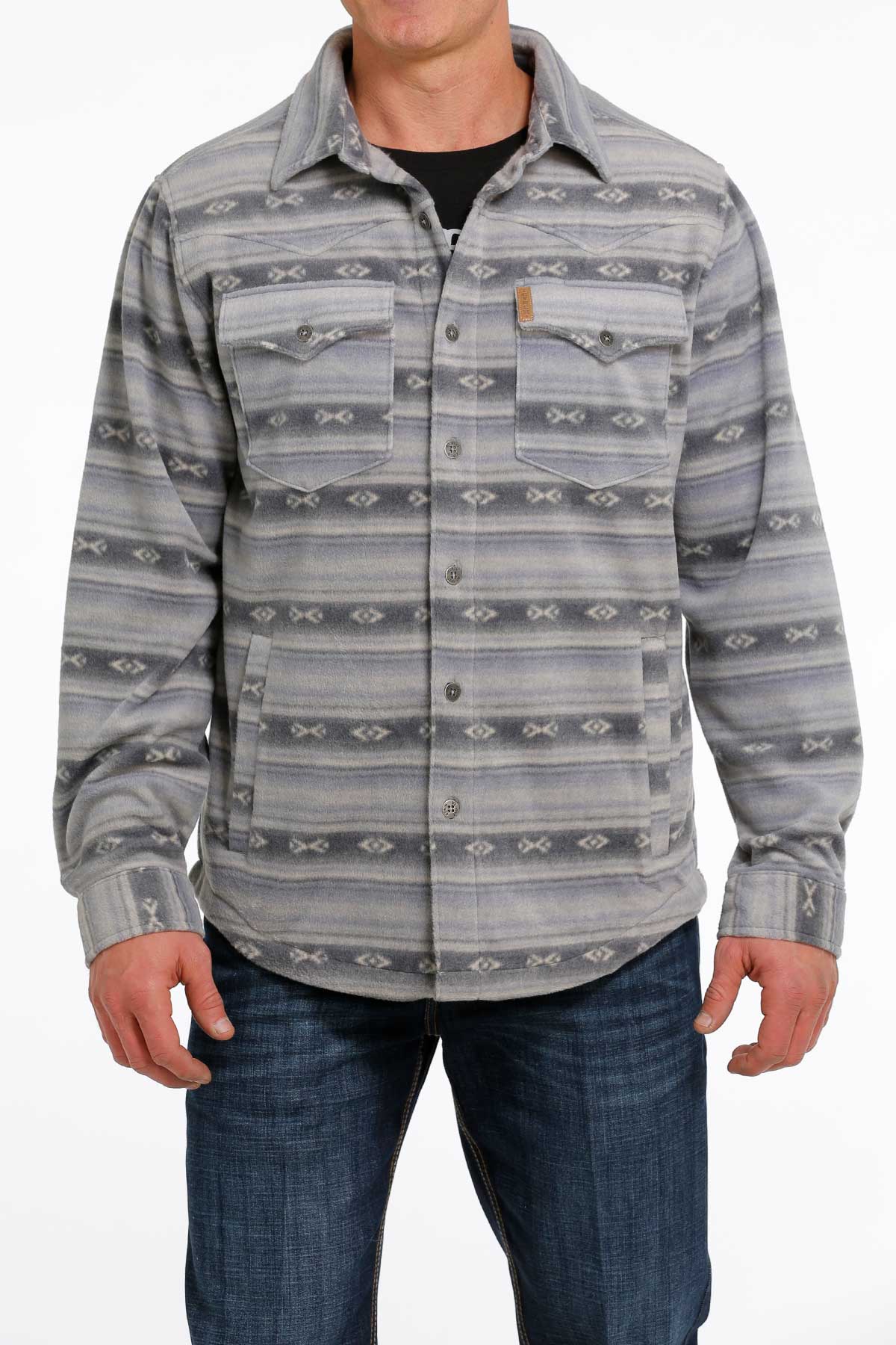 Cinch Men Blue Fleece Shirt Jacket MWJ1580001
