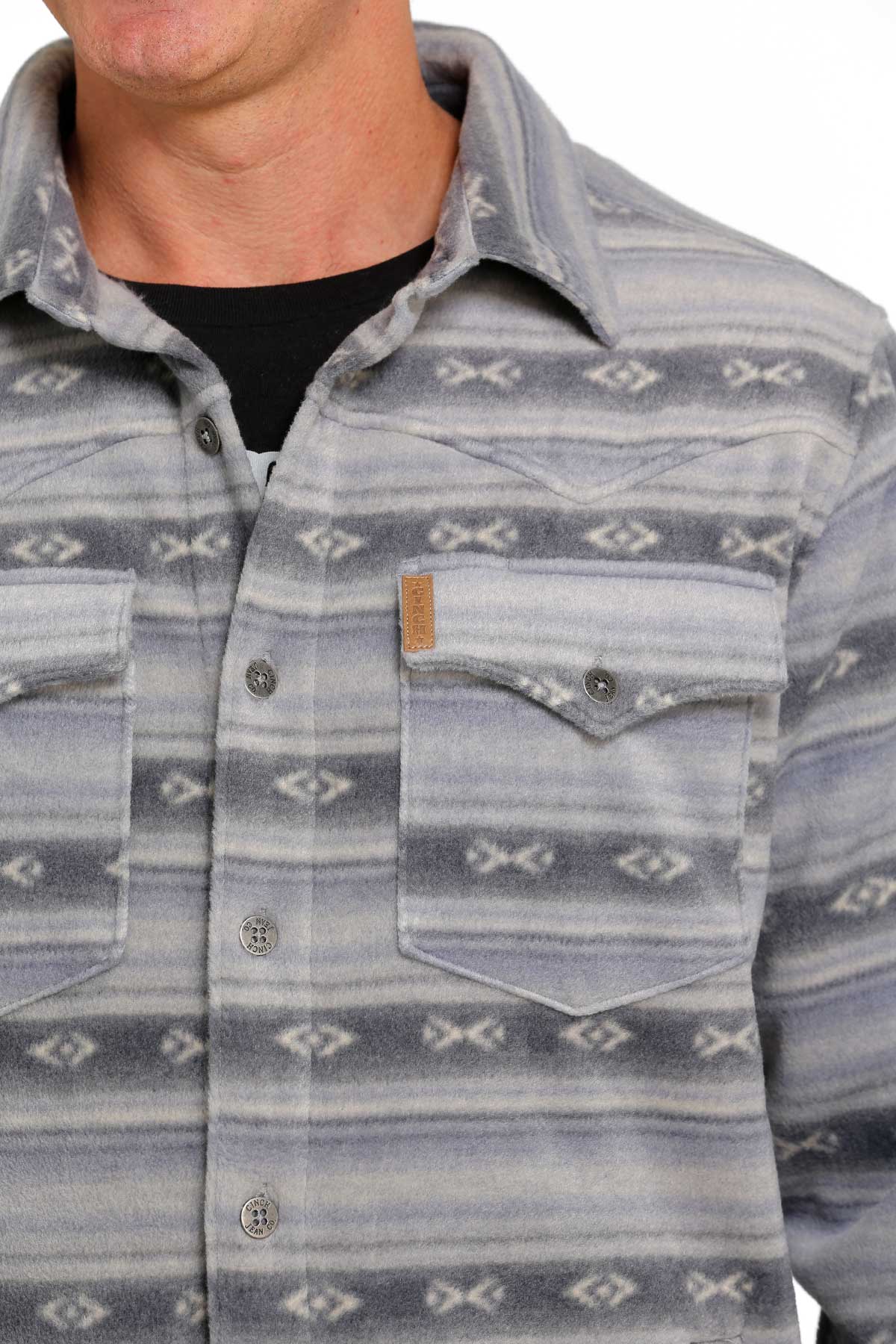 Cinch Men Blue Fleece Shirt Jacket MWJ1580001