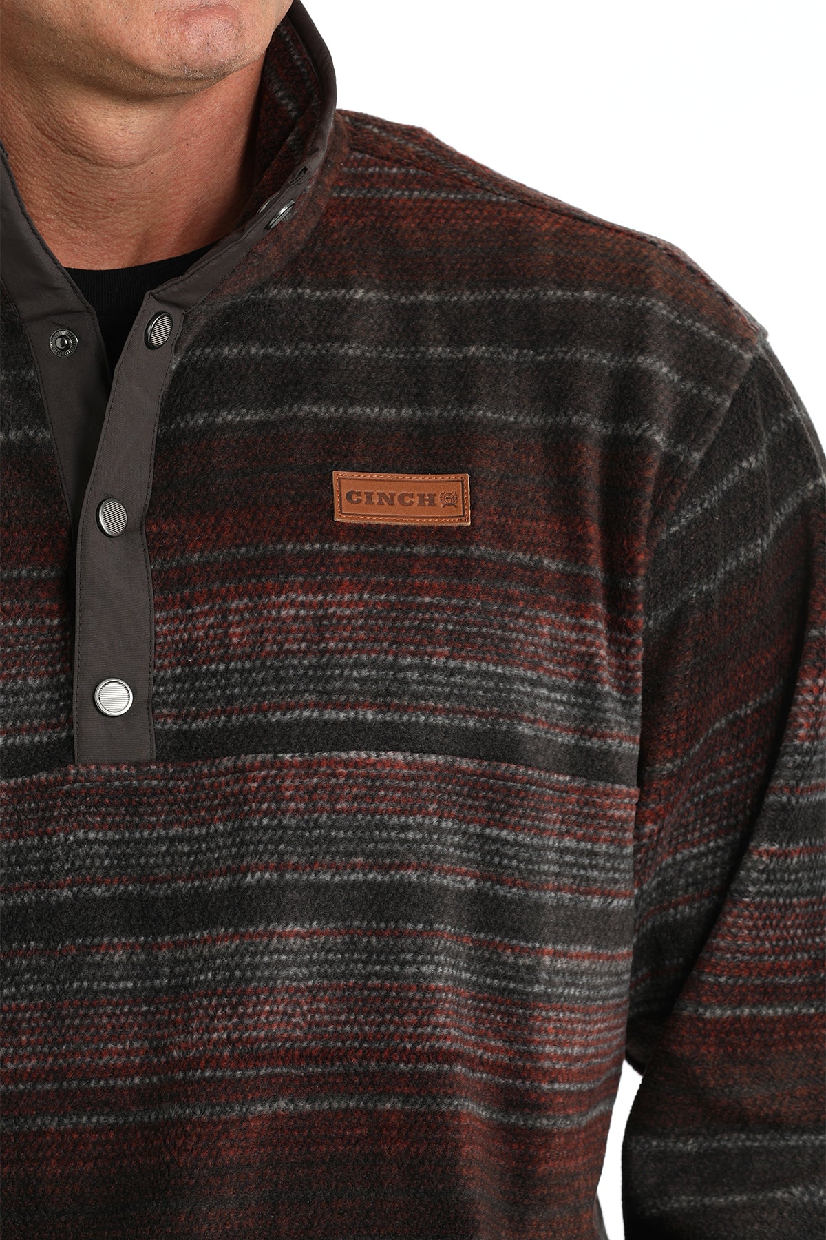 Cinch Men Brown Polar Fleece Pullover MWK1514023