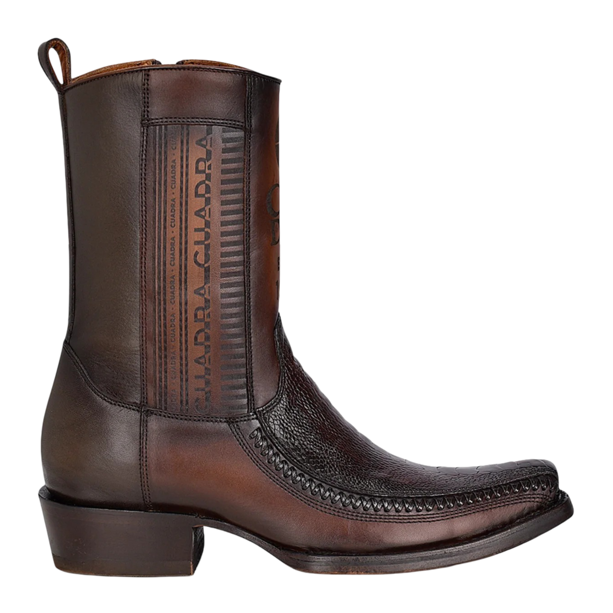 Cuadra MN Ostrich Leg Narrow Square Toe Boot 1J2KPT Brown