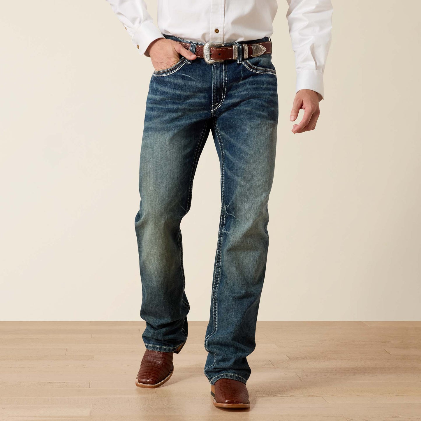 Ariat Men M4 Coltrane Durango Low Rise Medium Wash 10017511 Jeans